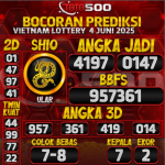TOTO500: Prediksi Angka Togel Vietnam Lotto Hari Ini