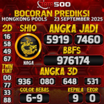 TOTO500: Prediksi Angka Togel Hongkong Pools Hari Ini