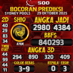TOTO500: Prediksi Angka Togel Sydney Pools Hari Ini