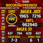 TOTO500: Prediksi Angka Togel Hongkong Lotto Hari Ini
