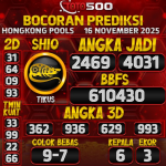 TOTO500: Prediksi Angka Togel Hongkong Pools Hari Ini