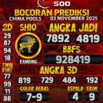 TOTO500: Prediksi Angka Togel China Pools Hari Ini