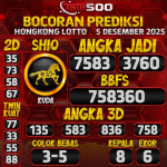 TOTO500: Prediksi Angka Togel Hongkong Lotto Hari Ini