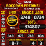 TOTO500: Prediksi Angka Togel China Pools Hari Ini