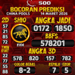 TOTO500: Prediksi Angka Togel China Pools Hari Ini