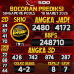 TOTO500: Prediksi Angka Togel Singapore Pools Hari Ini