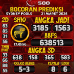 TOTO500: Prediksi Angka Togel Sydney Pools Hari Ini