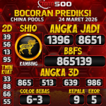 TOTO500: Prediksi Angka Togel China Pools Hari Ini