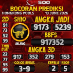 TOTO500: Prediksi Angka Togel Hongkong Pools Hari Ini